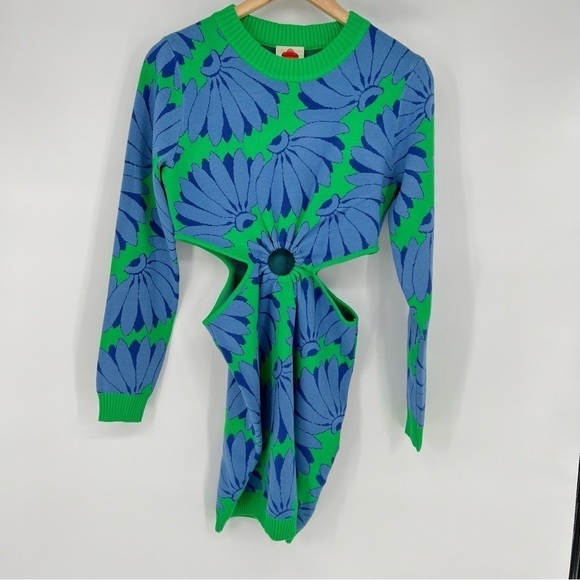 Farm‎ Rio Green Copacabana Mini Knit Dress - Picture 8 of 12